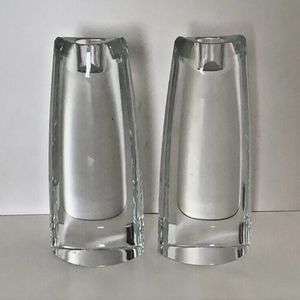 Waterford Eclipse Crystal Candlestick Set
